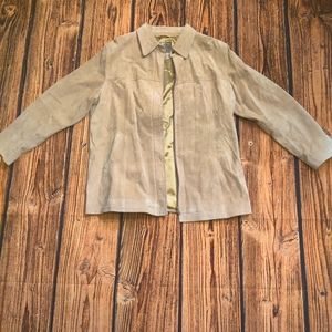 Ami leather cream jacket